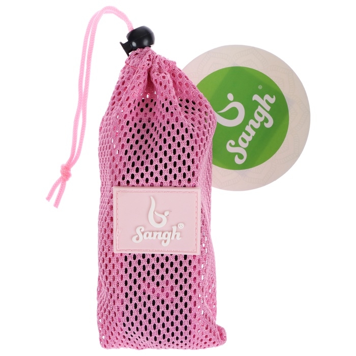 Эспандер-лента эластичная с захватами, 90 х 4 см, MEDIUM, цвет розовый