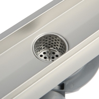 Трап линейный AFLORN AF20307-80, 800х70 мм, c флaнцeм своб. вращения 360&deg;, нерж. сталь