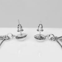 Серьги &laquo;Пауки&raquo; с паутиной, цвет серый в серебре, 8 см