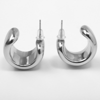 Серьги пластик &laquo;Круг&raquo; муза, цвет серебро