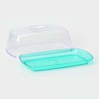 Хлебница &laquo;Fresh&raquo;, 23,5&times;14&times;10 см, цвет мятный-полупрозрачный