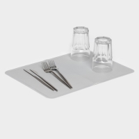 Коврик для сушки посуды Доляна &laquo;Шилдон&raquo;, 39,5&times;30&times;0,1 см, цвет серый