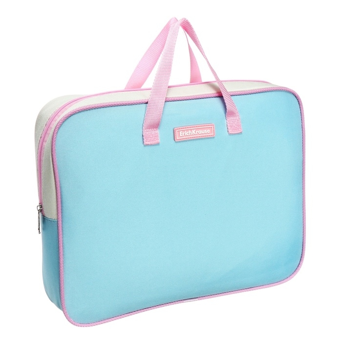 Папка с ручками текстильная А4, 360 х 290 х 70 мм, Erich Krause Pastel Light Blue, пастельная/голубая, 54678 Папка с ручками текстильная А4, 360 х 290 х 70 мм, Erich Krause Pastel Light Blue, пастельная/голубая, 54678