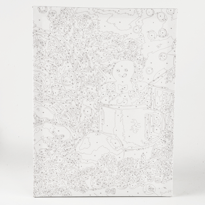 Картина по номерам на новый год на холсте с подрамником &laquo;Праздник к нам приходит&raquo;, 30 &times; 40 см