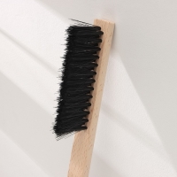 Щётка-смётка техническая, 29&times;2.5&times;1.6 см, трехрядная, 39 пучков, бук, синтетическое волокно чёрное
