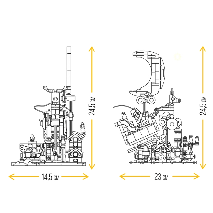 Конструктор &laquo;Новогодние истории&raquo;, 536 деталей, с гирляндой