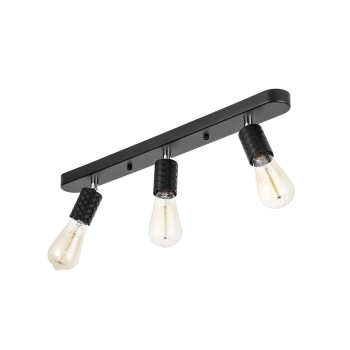 Потолочный светильник Потолочный светильник "Скин" 3хЕ27 40Вт черный 30х6х16см