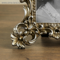 Фоторамка полистоун 10х15 см "Империя" состаренное серебро 28,5х21 см