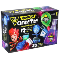 Набор для опытов Фиксики «Фикси опыты. Большой набор», 12 опытов, Файер и Нолик Набор для опытов Фиксики «Фикси опыты. Большой набор», 12 опытов, Файер и Нолик