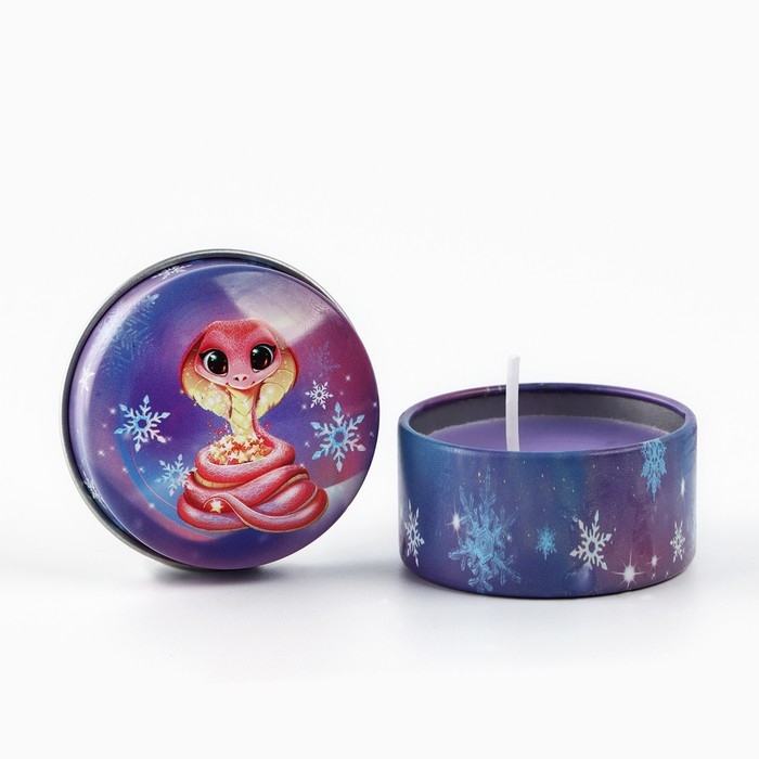 Свеча новогодняя в железной банке &laquo;Новый год: Для чудес&laquo;Новый год: аромат ваниль, 4.8 см