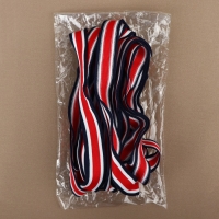 Тесьма трикотажная лампас 25 мм, 9,1 ± 0,5 м, цвет красный/белый/тёмно-синий Тесьма трикотажная лампас 25 мм, 9,1 ± 0,5 м, цвет красный/белый/тёмно-синий