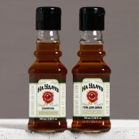 Подарочный набор косметики &laquo;Крепкому мужику&raquo;, гель для душа и шампунь для волос во флаконах виски, 2 х 100 мл, Новый Год