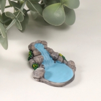 Фигурка для флорариума полистоун "Пруд в саду" 5,4х1,6 см