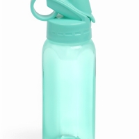 Бутылка для воды спортивная прозрачная, 450 мл, 20 х 8 см, бирюзовая