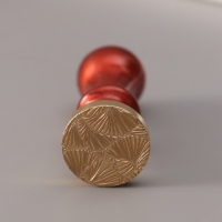 Печать для сургуча с пластиковой ручкой "Цветок веер" 6,3х2,5х2,5 см