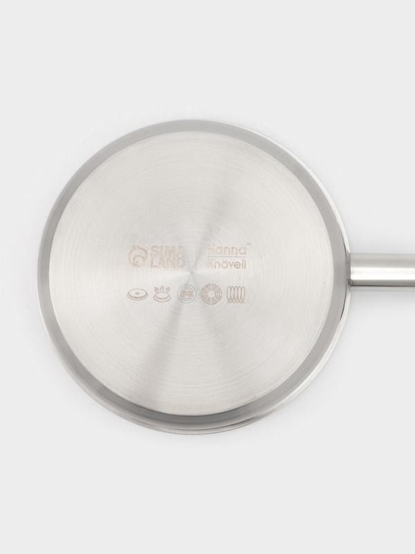 Ковш 1,8 л, d=18, h=6,5 см, с крышкой, толщина стенки 0,8 мм, индукция