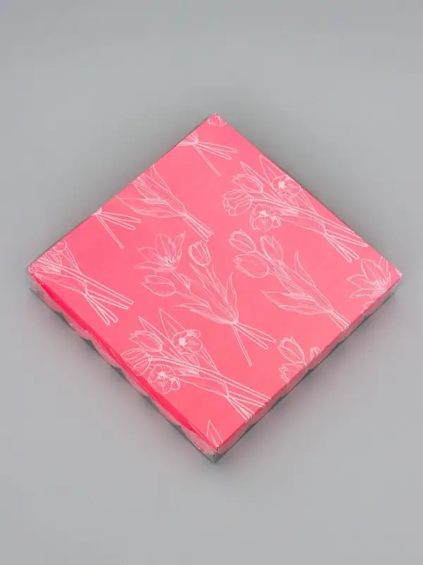 Коробка для печенья, &laquo;Тюльпаны&raquo;, 18&times;18&times;3 см