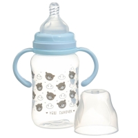 Бутылочка для кормления M&B &laquo;Наш сыночек&raquo;, широкое горло, средний поток, от 3 мес., 270 мл.