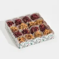 Коробка для кондитерских изделий с пластиковой крышкой &laquo;Елка&raquo;, 15 х 15 х 3 см