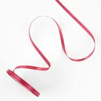 Лента атласная, 6 мм, 23&plusmn;1 м, малиново-красная №134