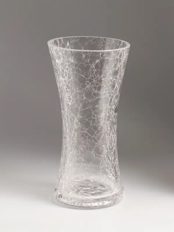 Ваза стекло настольная "Паутинка" талия, 20х10 см, прозрачный
