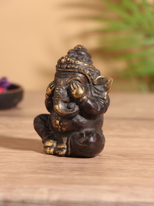 Сувенир бронза "Ганеша" 6х5х8 см