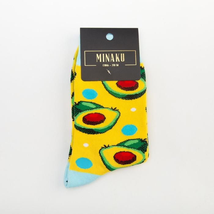 Носки MINAKU &laquo;Авокадо&raquo;, размер 36-39 (23-25 см)