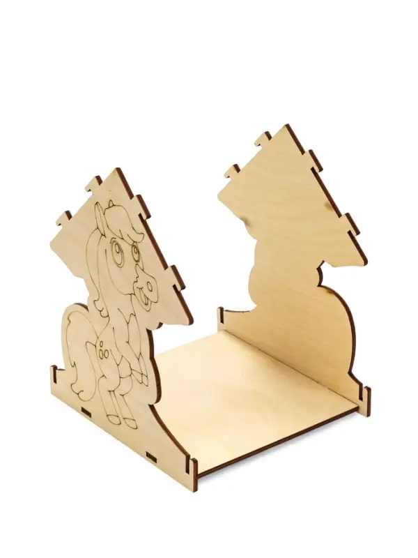 Кормушка для птиц дерево 18 x 16 x 15 см, Разобранная. "Лошадь"  Символ Года