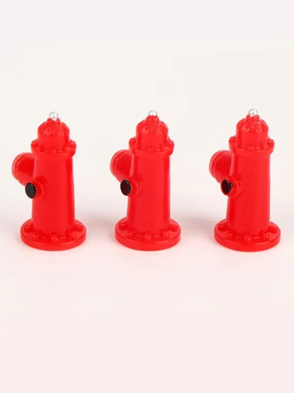 Миниатюра кукольная &laquo;Гидрант&raquo;, набор 3 шт., размер 1 шт. &mdash; 1,5 &times; 3 &times; 1,5 см