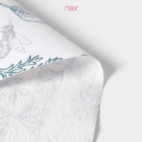 Скатерть на стол Доляна 137&times;180 см, бело-зеленая