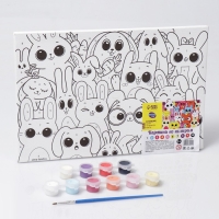 Картина по номерам для детей &laquo;Забавные зайчата&raquo;, 20 х 30 см