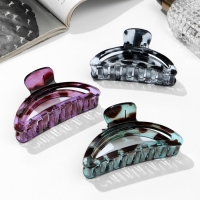 Краб для волос "Леопардовый принт " овал, 9 см, микс Краб для волос "Леопардовый принт " овал, 9 см, микс