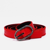 Ремень женский, ширина 2,4 см, пряжка металл, цвет красный Ремень женский, ширина 2,4 см, пряжка металл, цвет красный