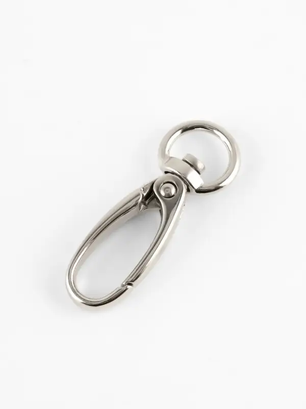 Карабины металл 7,9гр 4,5*1,5см/12*2мм (наб 2 шт цена за наб) серебряный TR