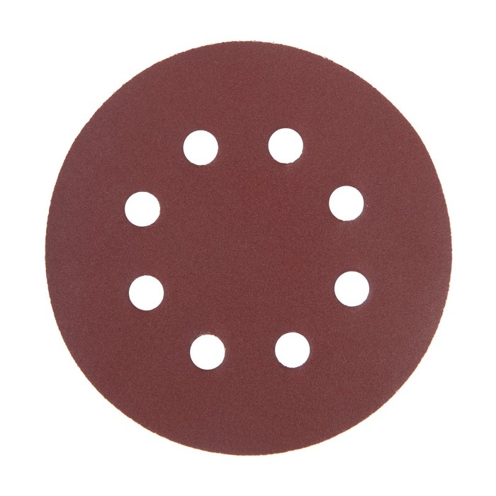Круг абразивный шлифовальный под Круг абразивный шлифовальный под "липучку" ТУНДРА, перфорированный, 125 мм, Р240, 10 шт.