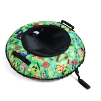 Тюбинг &ndash; ватрушка &laquo;Пиксели&raquo;, диаметр чехла 90 см, зелёная, чёрный, Winter Star