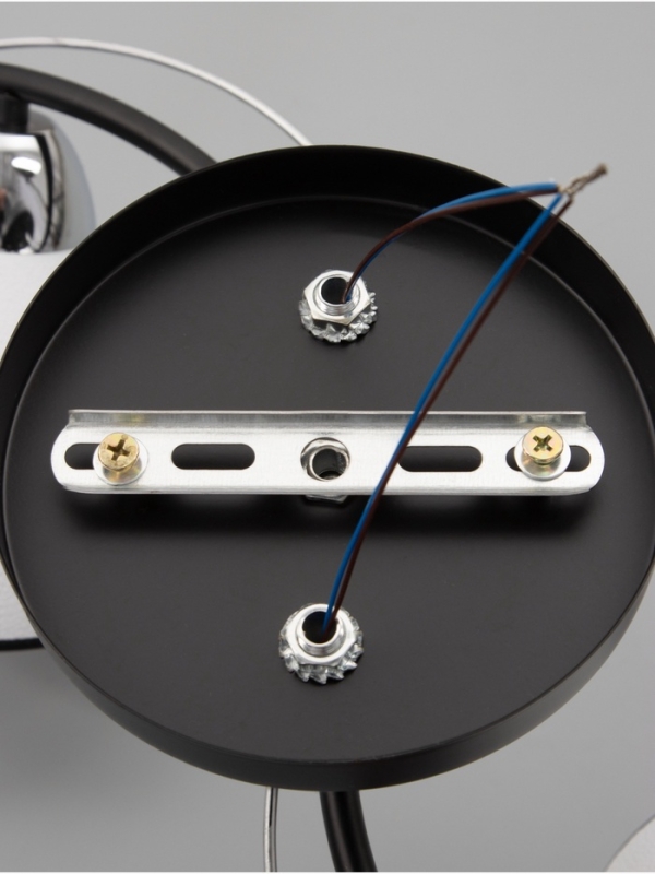 Люстра "Ирида" 2хЕ27 40Вт черно-хромовый 42х19х24 см