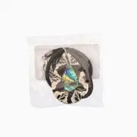 Кулон "Капля" ракушка 25,5 см, цв. чёрно-белый