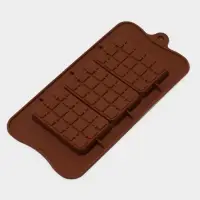 Форма для шоколада Доляна &laquo;Мини-десерт&raquo;, силикон, 22&times;11 см, 3 ячейки (5&times;7.5 см), коричневая