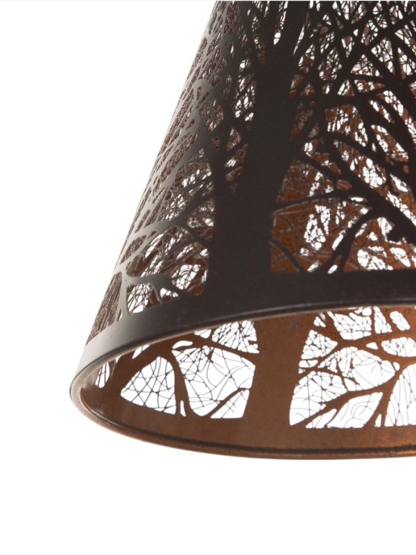 Светильник "Рэдклифф" (Деревья) 1х40Вт Е27 черный 18х18х26+100см