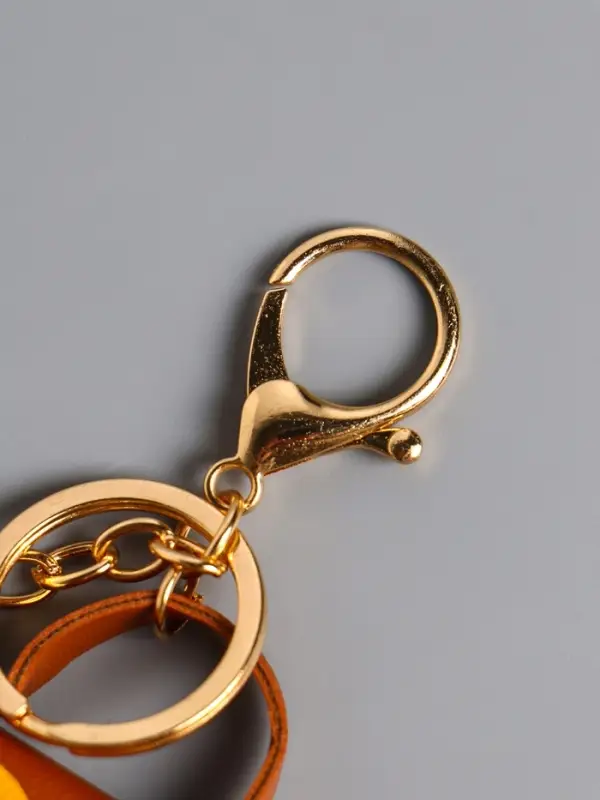 Брелок кожзам с карабином, с кистью "Сумочка. Сова" карамель 5,2х2,5х6 см