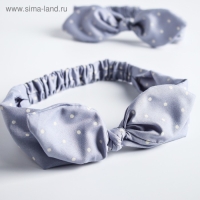 Повязка на голову для мамы и дочки &laquo;Набор для фотосессии: горошек&raquo;, 2 шт., цв. серый, M&B