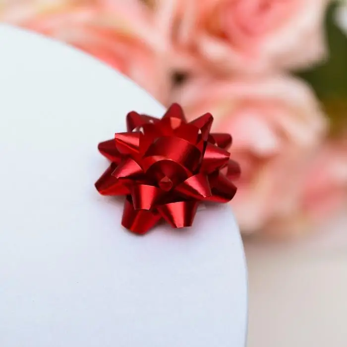 Бант - звезда №3.5, простой металик, МИКС