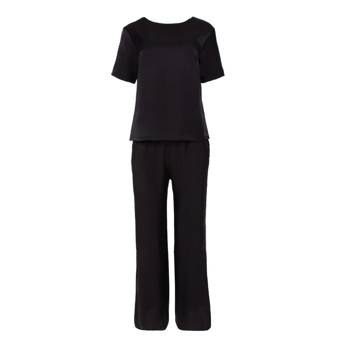 Костюм женский (футболка, брюки) MINAKU: Enjoy цвет чёрный, размер 44 Костюм женский (футболка, брюки) MINAKU: Enjoy цвет чёрный, размер 44
