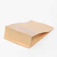 Пакет Zip - lock Крафт с плоским дном, прямоугольное окно, 16&times;26 см