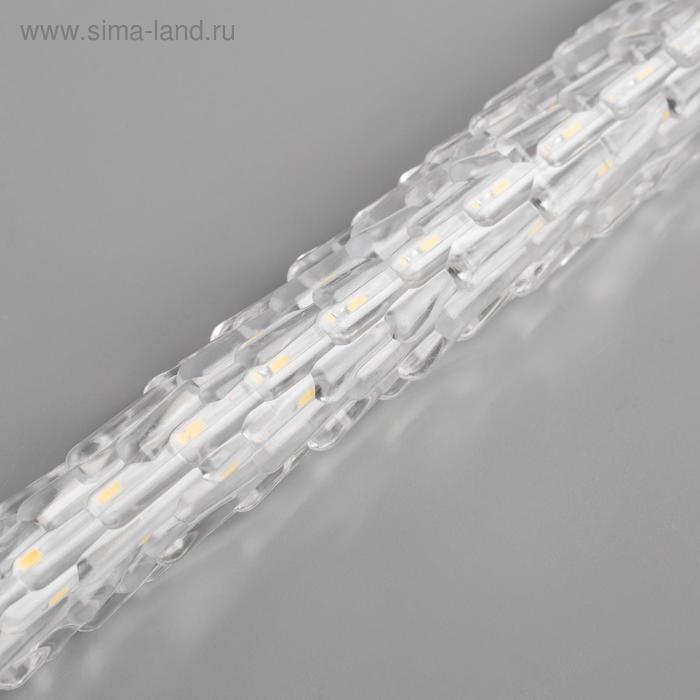 Гирлянда &laquo;Сосульки рифленые&raquo; 2.5 &times; 0.3 м, IP65, прозрачная нить, 192 LED, свечение синее с эффектом стекания, 12 В