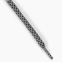 Шнурки с круг сечением люрекс узор 6мм 110&plusmn;10см (пара) серый пакет SS