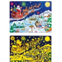 Светящийся пазл "Скоро Новый год" 88 деталей, в пакете