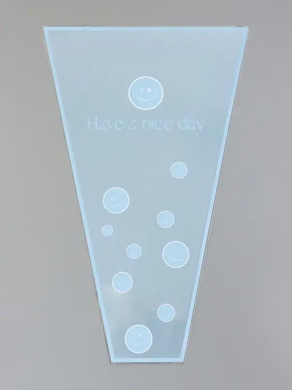 Пакет цветочный Конус, голубой, 28&times;9&times;44 см&plusmn;1 см