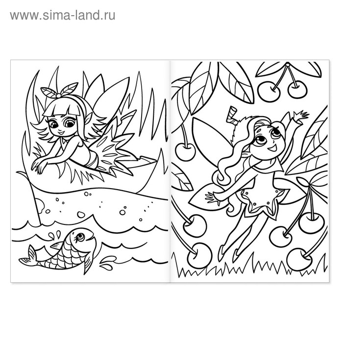 Раскраска для девочек &laquo;Сказочные феи&raquo;, 16 стр., формат А4